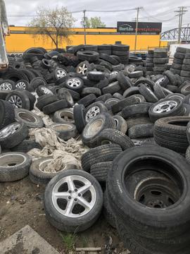 GetMyScrap | Pile of Old Tires for Recycling