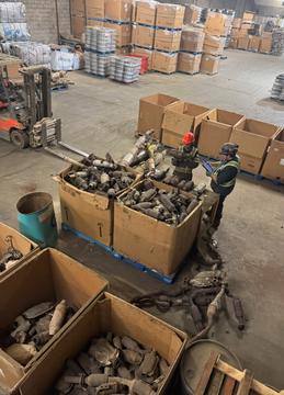 GetMyScrap | Catalytic Converter Recycling Process in Warehouse