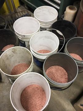 GetMyScrap | Copper Scrap in Buckets Ready for Recycling