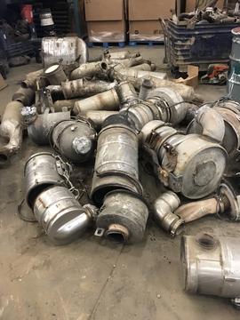 GetMyScrap | Pile of Used Catalytic Converters for Scrap Metal Recycling