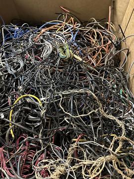 Scrap Metal Recycling: Collection of Mixed Wires and Cables
